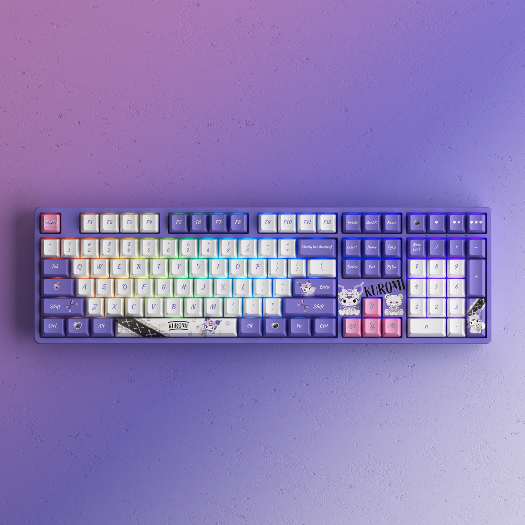 Teclado Gamer Akko Kuromi 5108B Plus Cream Yellow Pro