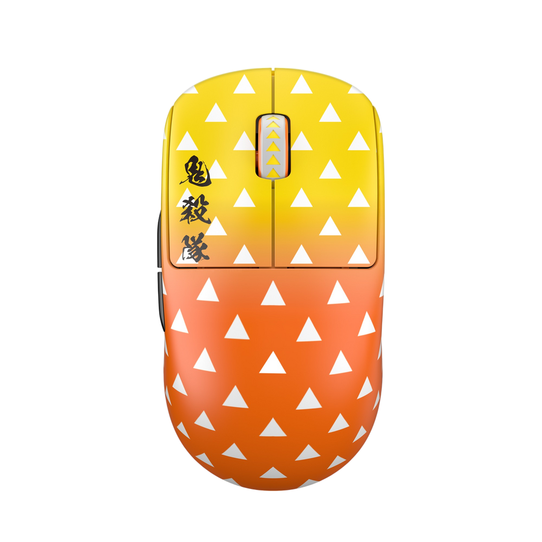 Mouse Gamer Pulsar X2V2 Wireless Size 1 Zenitsu – Edición Demon Slayer, 4K compatible, diseño inalámbrico y estilo inspirado en Zenitsu Agatsuma