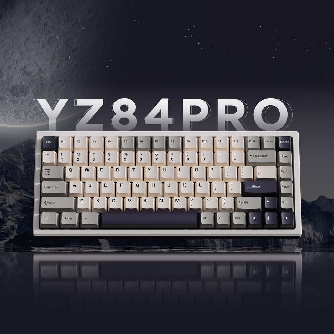 Teclado Gamer Yunzii YZ84 Pro White Red Switch