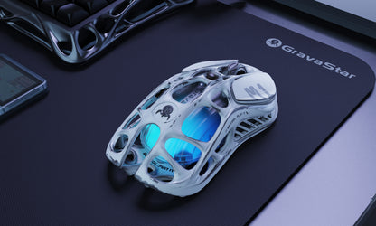 Mouse Gamer GravaStar Mercury M1 Pro Wireless Battle-Worn Version + 4K Dongle