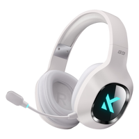Audífonos Gamer MCHOSE G9 Pro Wireless White – Sonido envolvente, conexión inalámbrica y diseño blanco para setups profesionales
