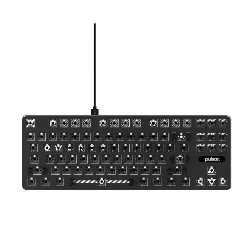 Base Teclado Gamer Pulsar PCMK TKL 80 por ciento – Formato ANSI, color negro y estructura barebone ideal para teclados custom