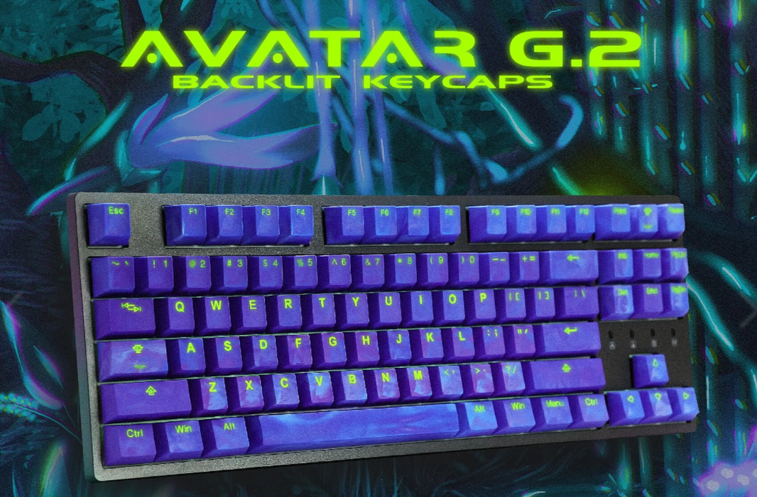 Teclas TAIHAO ABS-Cubic Keyset - Backlit Avatar Gen2 Purple