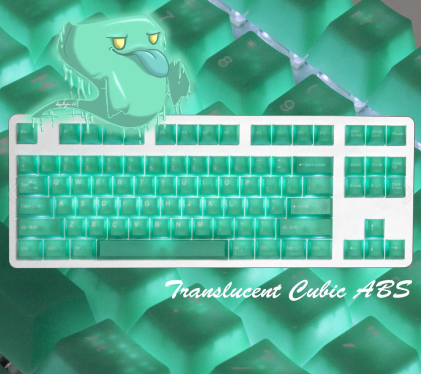 Teclas TAIHAO ABS-Cubic Keyset The Haunted keycap - Jelly Jade