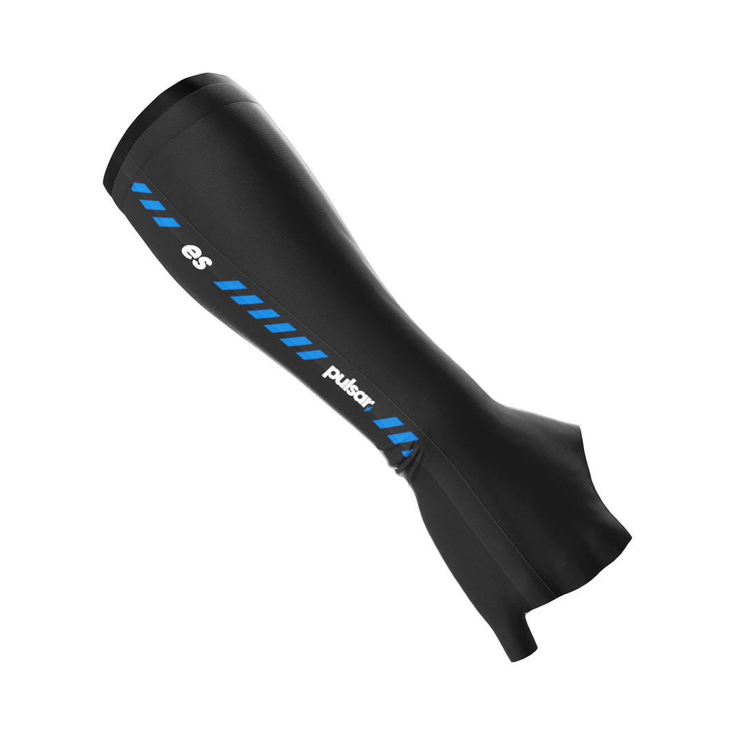 Manga Gamer PULSAR eS Arm Sleeve Finger Short Medium Black – Manga de compresión para brazo, diseño cómodo y color negro para juegos largos