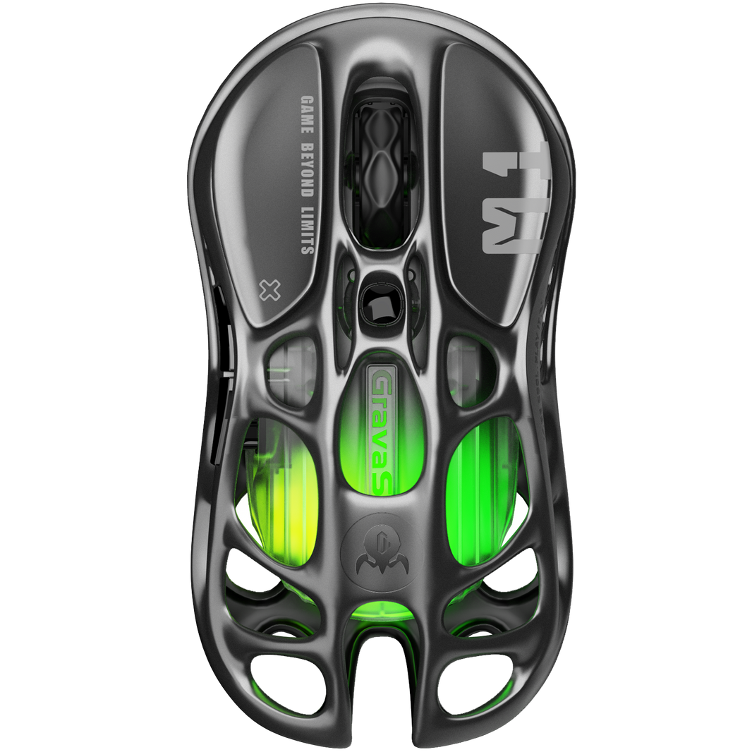 Mouse Gamer GravaStar Mercury M1 Pro Wireless Gris – 4K compatible, diseño ergonómico inalámbrico y color gris para precisión en juegos FPS
