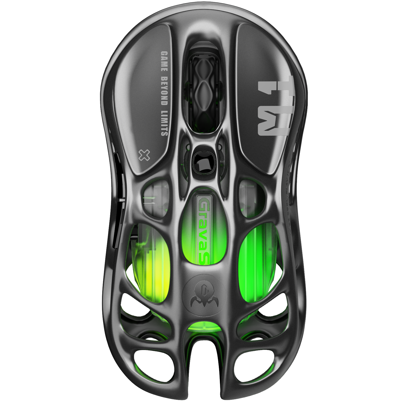 Mouse Gamer GravaStar Mercury M1 Pro Wireless Gris – 4K compatible, diseño ergonómico inalámbrico y color gris para precisión en juegos FPS