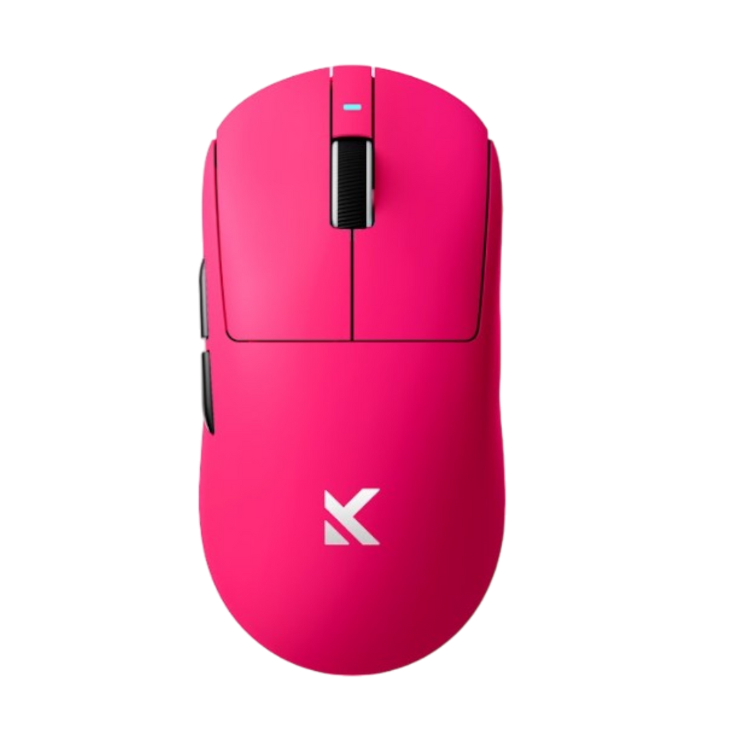 Mouse Gamer MCHOSE A7 Ultra Rose Red – Ultraligero, sensor preciso y diseño en rojo rosado para setups llamativos