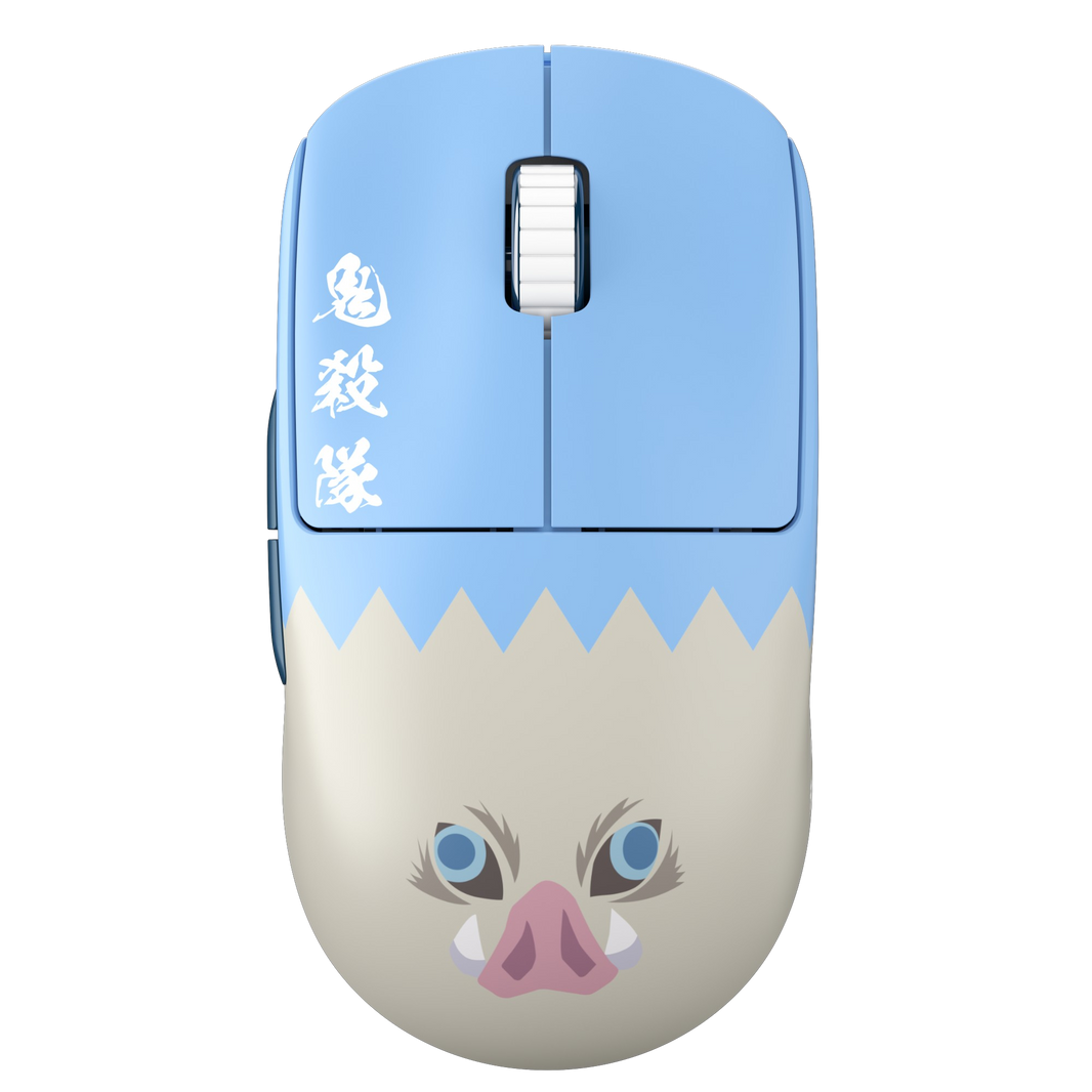 Mouse Gamer Pulsar X2V2 Size 2 Hashibira Inosuke – Edición Demon Slayer, 4K compatible y diseño exclusivo inspirado en Inosuke Hashibira.

