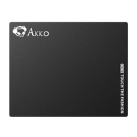 Mousepad Gamer Akko Glass Black – Superficie de vidrio, deslizamiento ultra suave y diseño blanco para precisión extrema

