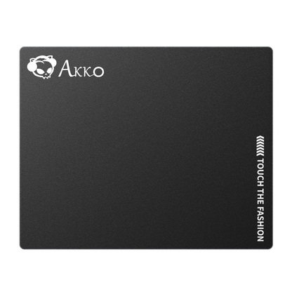 Mousepad Gamer Akko Glass Black – Superficie de vidrio, deslizamiento ultra suave y diseño blanco para precisión extrema

