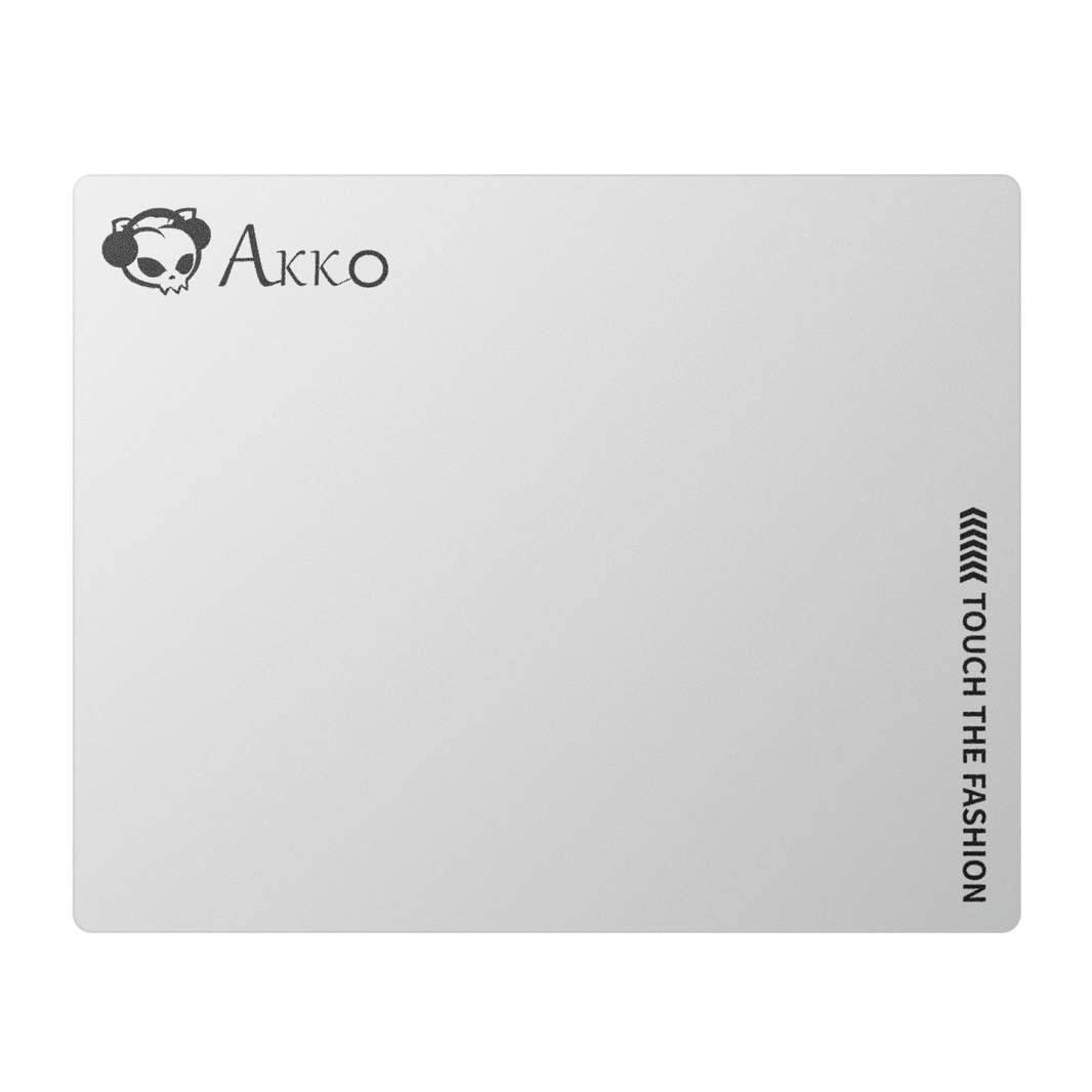 Mousepad Gamer Akko Glass White – Superficie de vidrio, deslizamiento ultra suave y diseño blanco para precisión extrema

