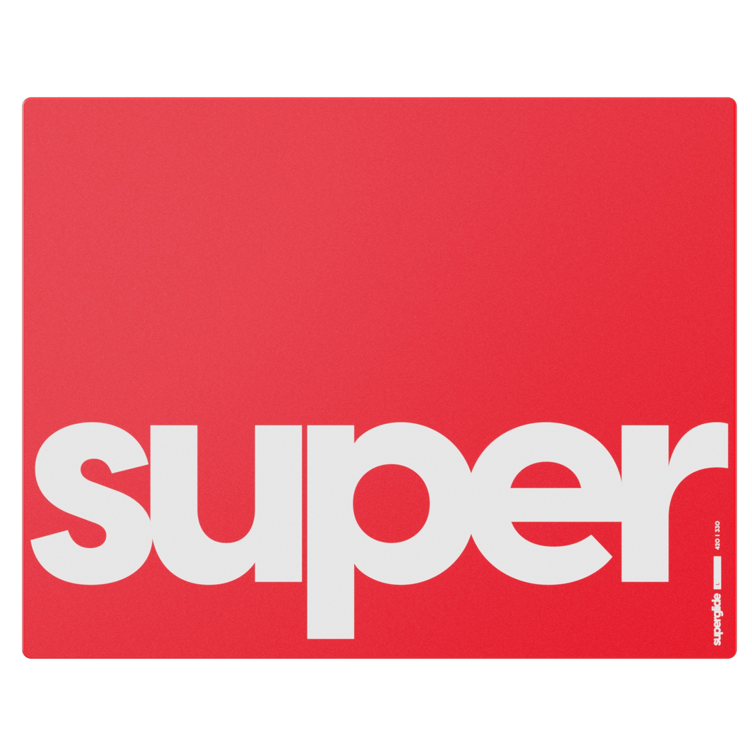 Mousepad Gamer Pulsar SuperGlide L Red – Superficie de vidrio, tamaño L y deslizamiento rápido en color rojo

