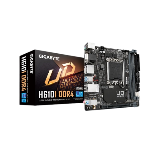 Placa Madre Gigabyte H610IDDR4 – Soporte para procesadores Intel, DDR4 y diseño compacto para rendimiento eficiente en PC