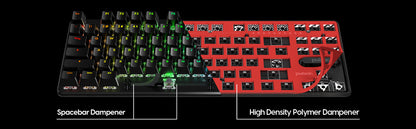 Base Teclado Gamer Pulsar PCMK TKL 80% ANSI Black Barebone