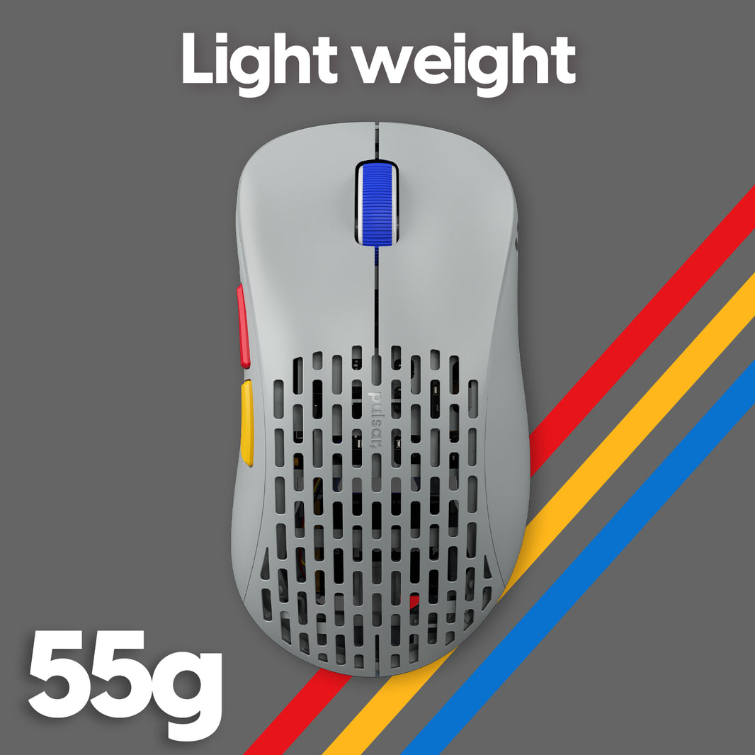 Mouse Gamer Pulsar Xlite Wireless V2 Competition Mini Retro Gray