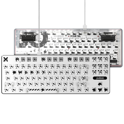 Base Teclado Gamer Pulsar PCMK TKL 80% ANSI White Barebone