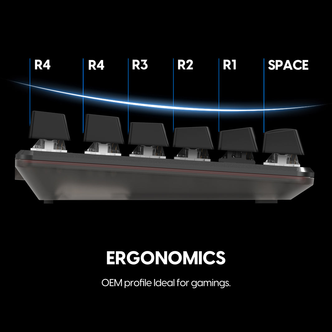 Teclas Pulsar Single US ANSI Black 104Key