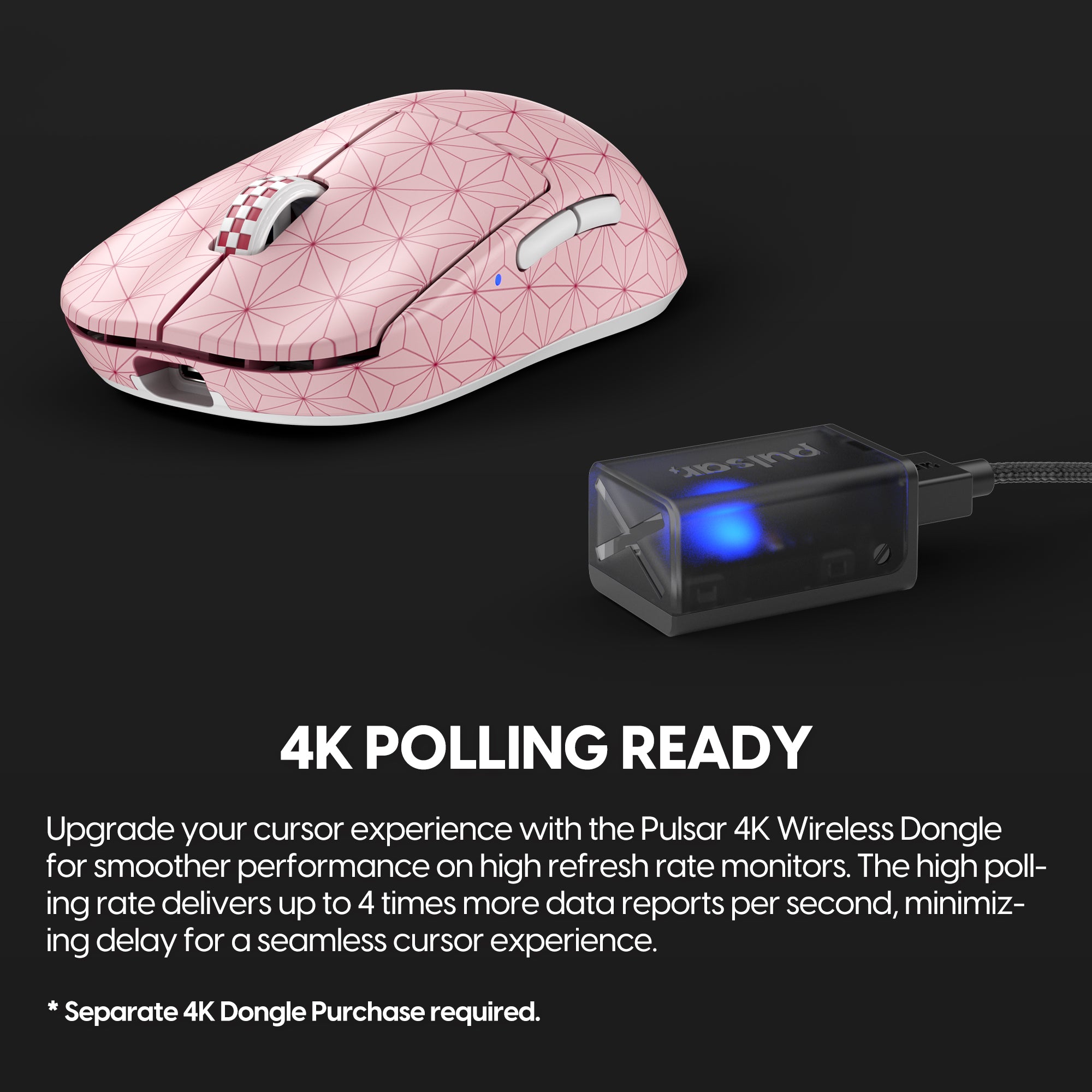 Mouse Gamer Pulsar X2V2 Wireless Size 1 Nezuko (4K Compatible
