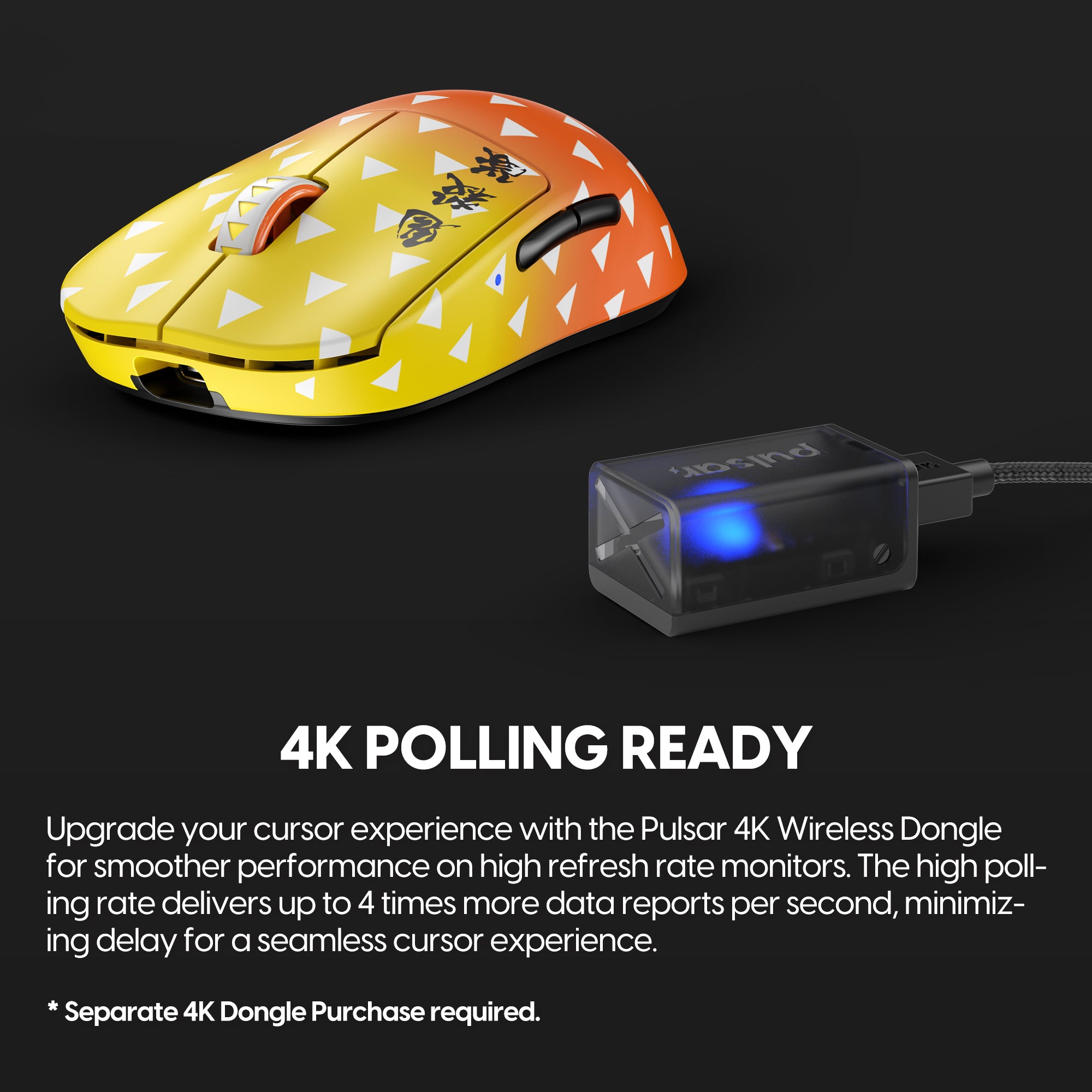 Mouse Gamer Pulsar X2V2 Wireless Size 1 Zenitsu (4K Compatible
