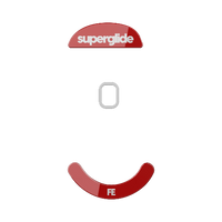 Skates Superglide para Pulsar Xlite Wireless Red – Patines de vidrio rojo para máxima velocidad y precisión en juegos FPS