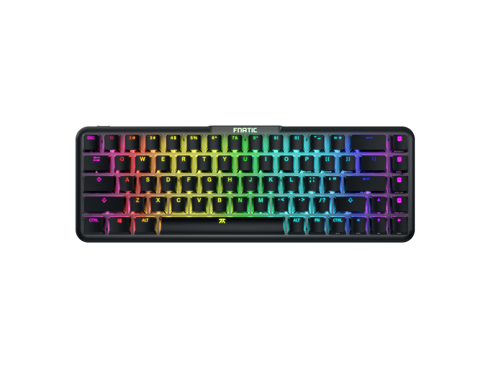 Teclado Gamer FNATIC Streak65 Black – Teclado compacto, perfil bajo y diseño negro para velocidad y precisión en eSports