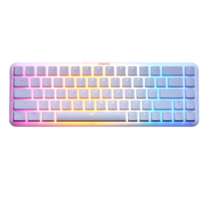 Teclado Gamer FNATIC Streak65 LP White – Perfil bajo, diseño blanco y formato compacto para rendimiento competitivo