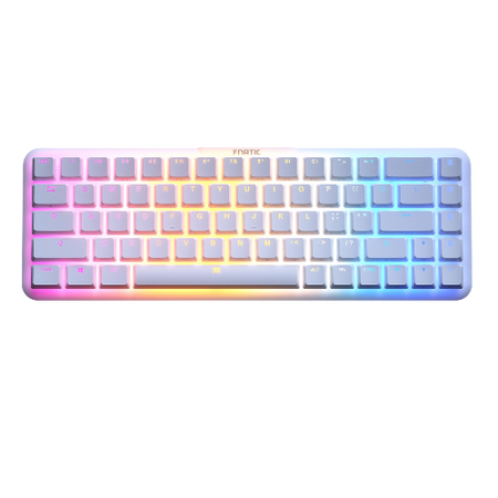 Teclado Gamer FNATIC Streak65 LP White – Perfil bajo, diseño blanco y formato compacto para rendimiento competitivo