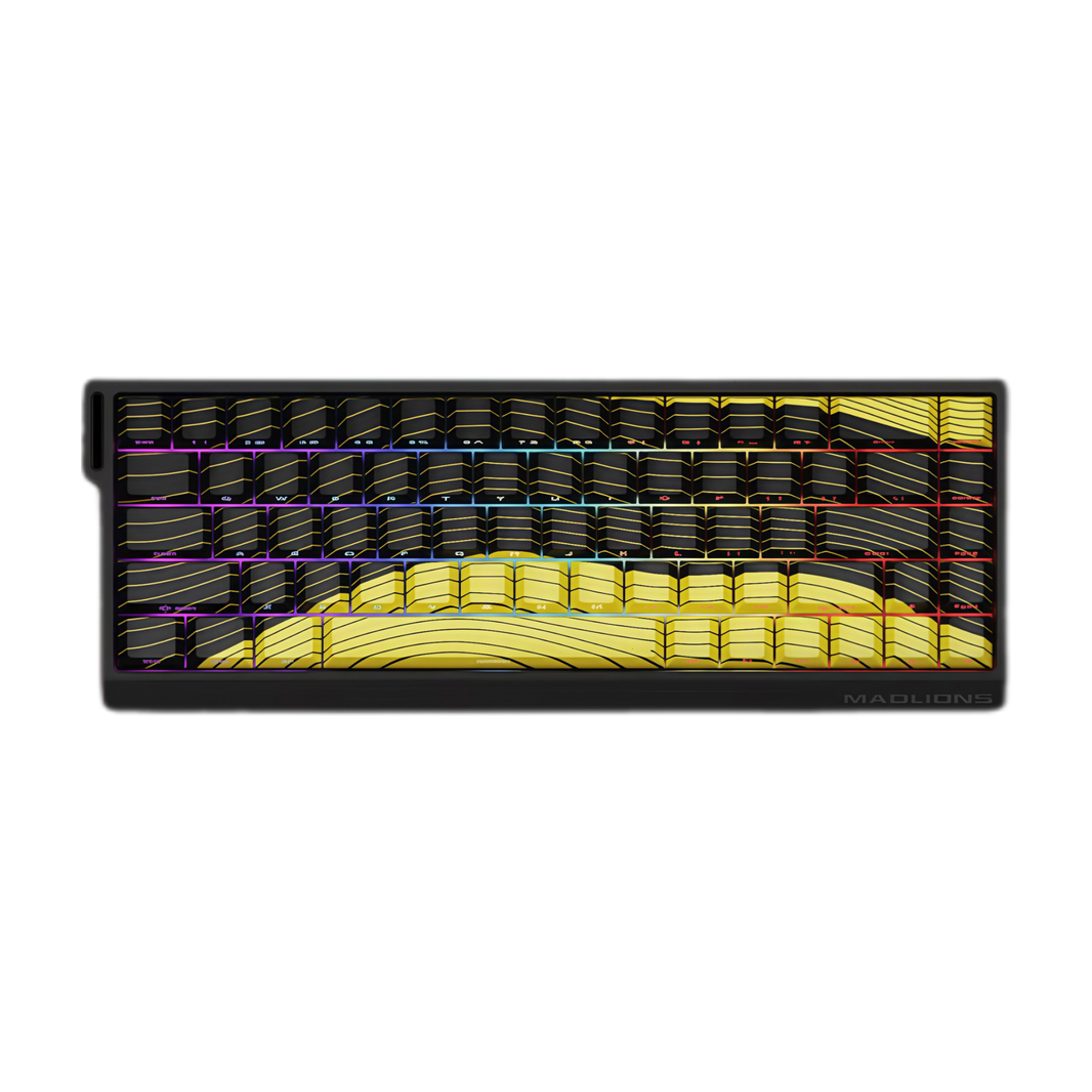 Teclado Gamer MADLIONS MAD68 Hall Effect Theme – Diseño Compacto 65%, Switches Magnéticos y Estética Exclusiva para eSports
