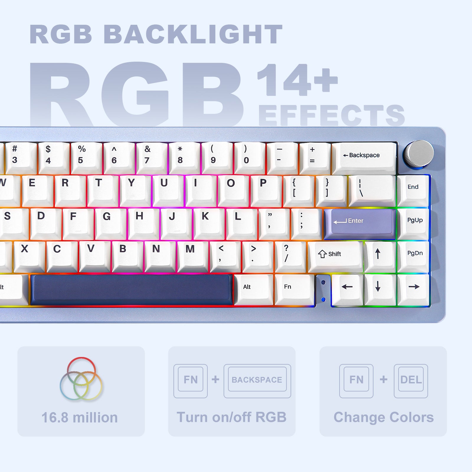 Teclado Gamer Yunzii AL66 Blue Milk Switch – Mutant