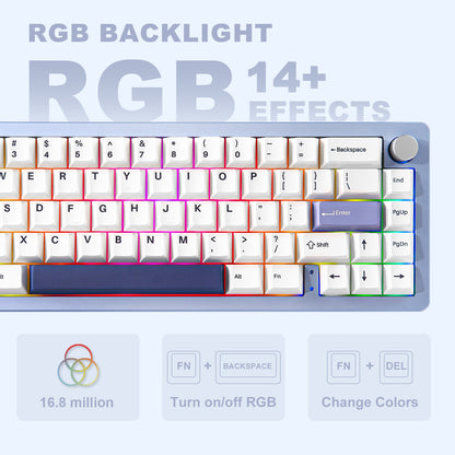 Teclado Gamer Yunzii AL66 Blue Milk Switch