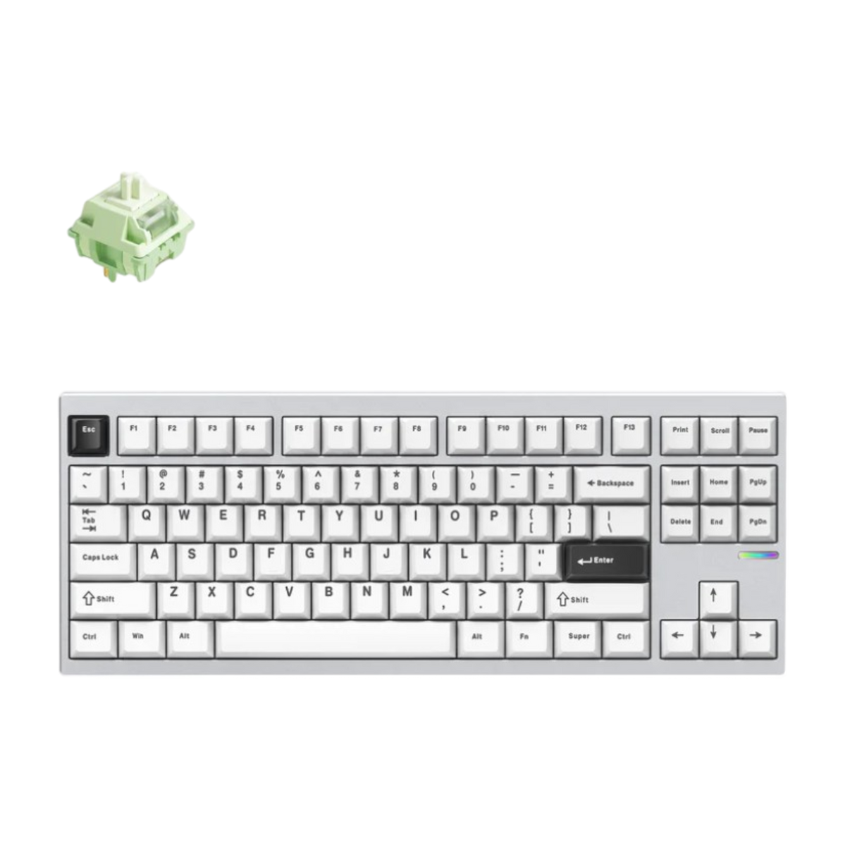 Teclado Gamer MCHOSE GX87 Aluminio Silver – TKL con cuerpo de aluminio anodizado plateado y rendimiento competitivo