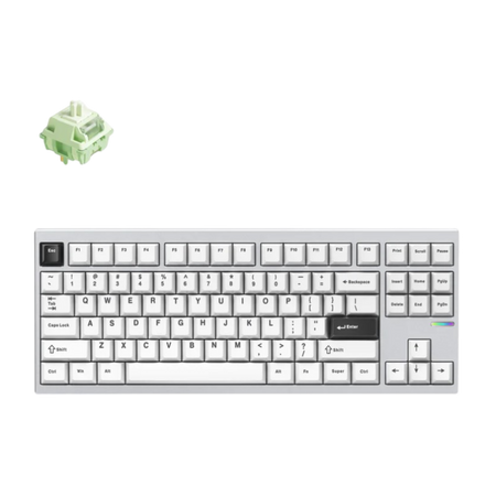 Teclado Gamer MCHOSE GX87 Aluminio Silver – TKL con cuerpo de aluminio anodizado plateado y rendimiento competitivo