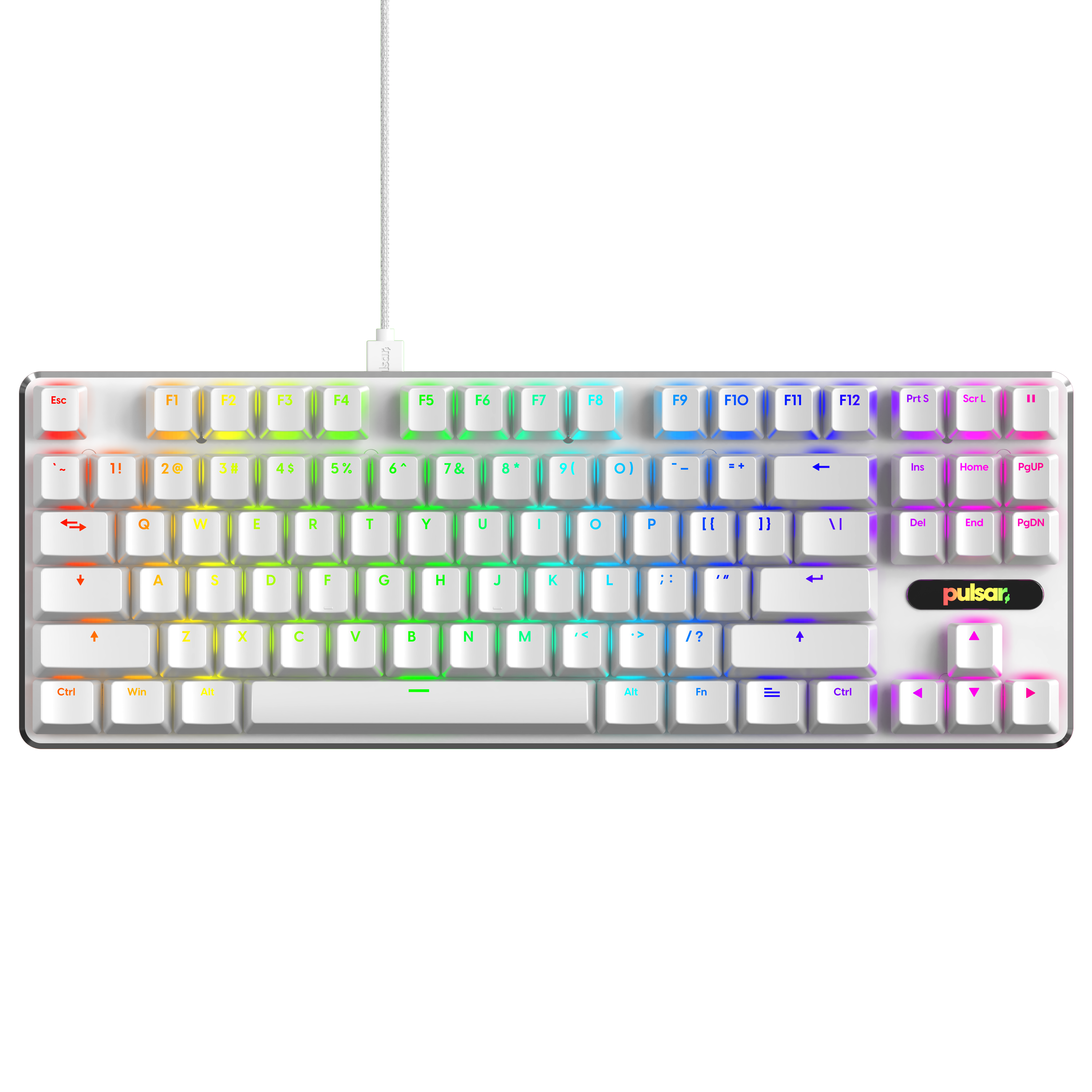 Teclado Mecánico Pulsar White TKL 80% – Formato tenkeyless, diseño blanco y switches mecánicos para alto rendimiento