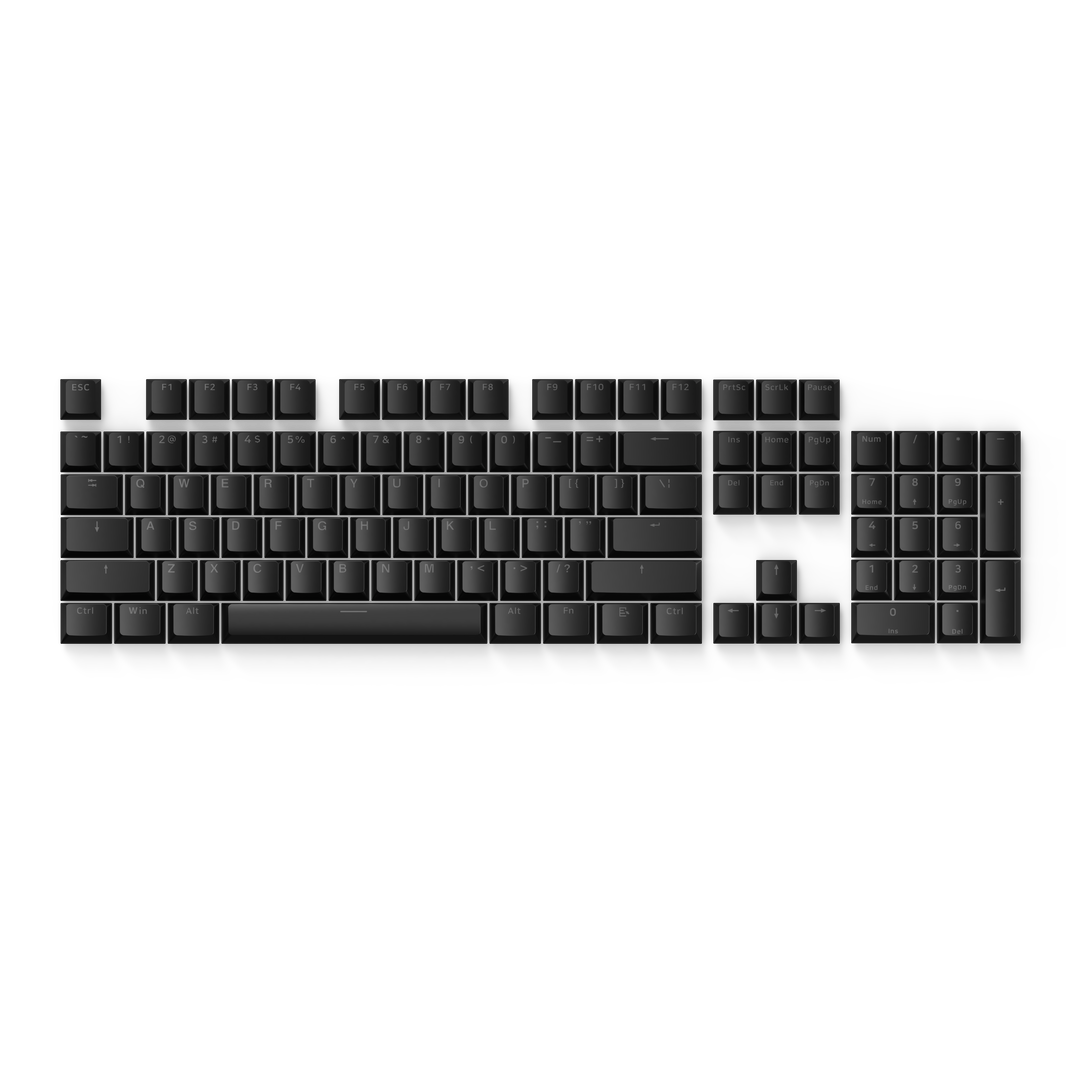 Teclas Pulsar Low Profile US ANSI Black – Teclas de perfil bajo, diseño ANSI y color blanco para teclados mecánicos de alto rendimiento