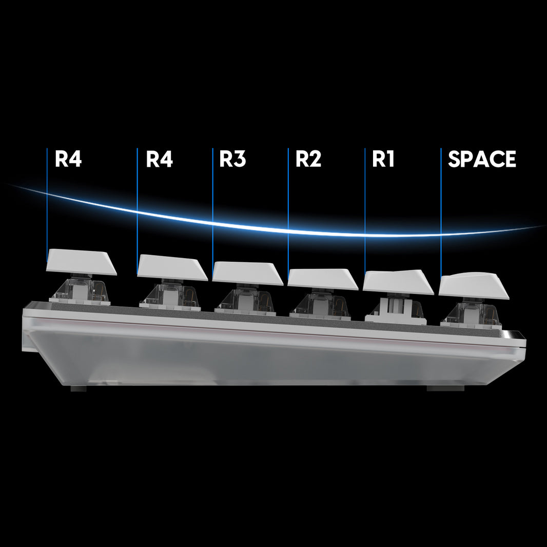 Teclado Mecánico Pulsar White TKL 80% Low Profile