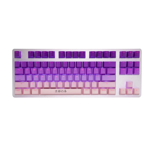 Teclas TAIHAO PBT Backlit Cubic Spring in Tokyo Pink – Teclas retroiluminadas de PBT, diseño rosa inspirado en Tokio para teclados mecánicos