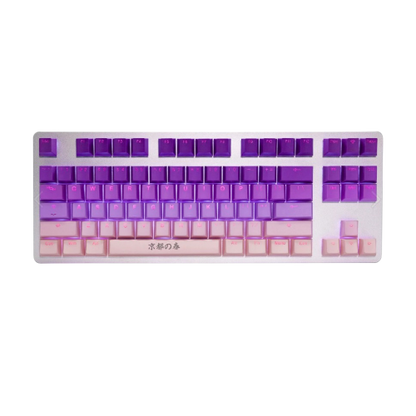 Teclas TAIHAO PBT Backlit Cubic Spring in Tokyo Pink – Teclas retroiluminadas de PBT, diseño rosa inspirado en Tokio para teclados mecánicos