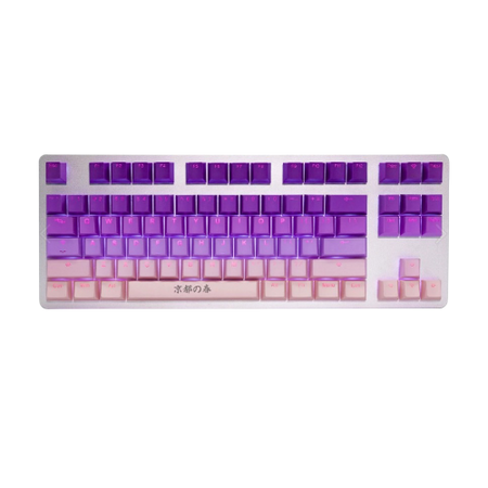 Teclas TAIHAO PBT Backlit Cubic Spring in Tokyo Pink – Teclas retroiluminadas de PBT, diseño rosa inspirado en Tokio para teclados mecánicos