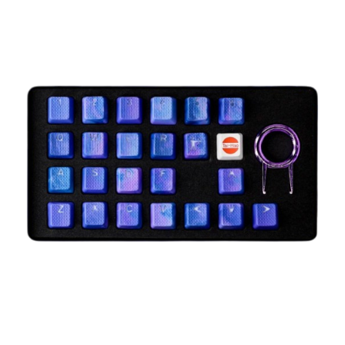 Teclas TAIHAO Rubberized Gaming Keycap Mark II Camo Series Dark Purple – Teclas con textura antideslizante, diseño camuflaje morado oscuro para teclados mecánicos