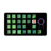 Teclas TAIHAO Rubberized Gaming Keycap Mark II Camo Series Verde – Teclas con textura antideslizante, diseño camuflaje verde para teclados mecánicos