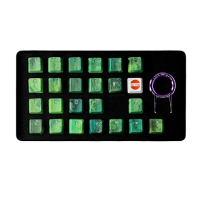 Teclas TAIHAO Rubberized Gaming Keycap Mark II Camo Series Verde – Teclas con textura antideslizante, diseño camuflaje verde para teclados mecánicos