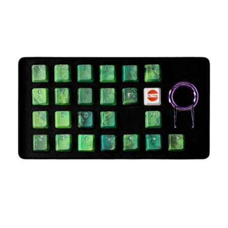 Teclas TAIHAO Rubberized Gaming Keycap Mark II Camo Series Verde – Teclas con textura antideslizante, diseño camuflaje verde para teclados mecánicos