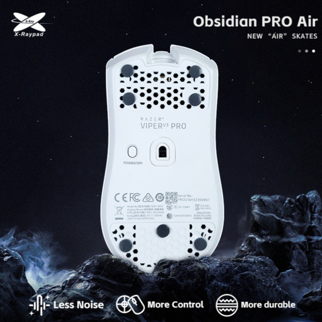 X-Raypad Obsidian PRO Air U-PE Dots | Skates Universales - Durable y Silencioso