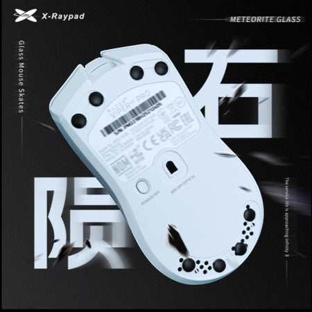 X-Raypad Meteorite Glass Mouse Skates | Dots Universales de Cristal de Dureza Infinita